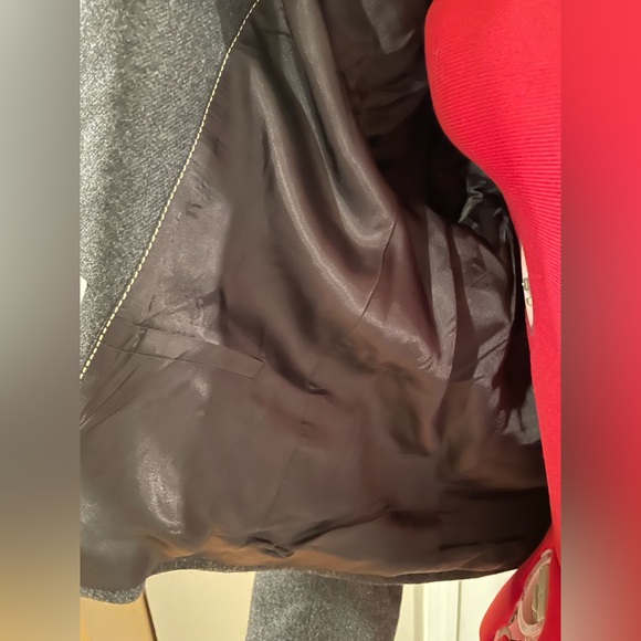 NWT 1980s D&L Gray Wool Blazer Jacket Structured Pleated Front Power Suit Style - Picture 12 of 14